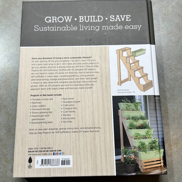 Step-By-Step Projects for Self-Sufficiency, Grow, Raise, Live, Do Hardcover - Picture 7 of 7